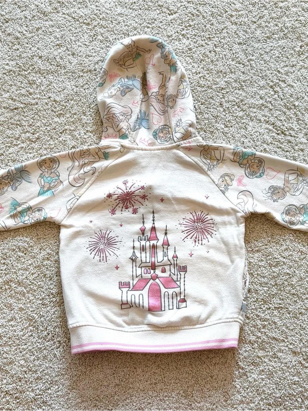 Girls Disney Princess full zip Hoodie